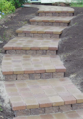 custom-designed stone stairs